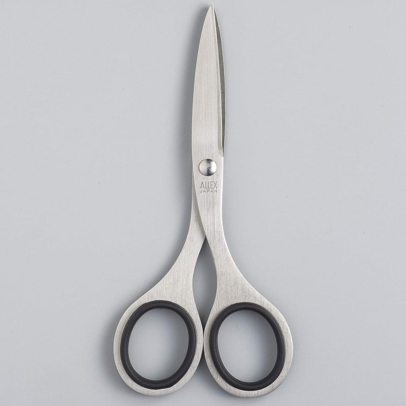 ALLEX\アレックス Japanese Office Scissors for Desk, Small 5.3" All Purpose Scissors, Made in JAPAN, All Metal Sharp Japanese Stainless Steel Blade with Non-Slip Soft Ring, Black - Image 4
